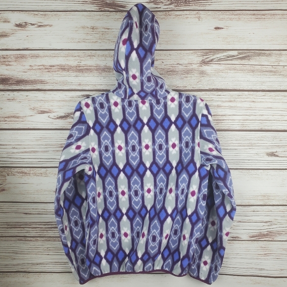 Patagonia Synchilla Womens Small Blue Pine Patch: Lupine Snap-T Hooded Jacket - Picture 9 of 13